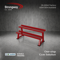 Support de rangement multifonctionnel en acier à double couche pour kettlebells et plaques de musculation, idéal pour la remise en forme et la musculation en intérieur - Offre Spéciale