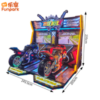 Funpark Wholesale Machine de jeu d'arcade moto 32 pouces pour 2 joueurs, simulateur de course à monnayeur pour parcs d'attractions et centres de jeux