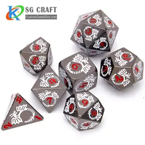 En magasin Jeu de dés Liquid Core du MDN 7 pièces de dés Liquid Core Filled Sharp Edge D & D avec étui cadeau pour Donjons et Dragon Game