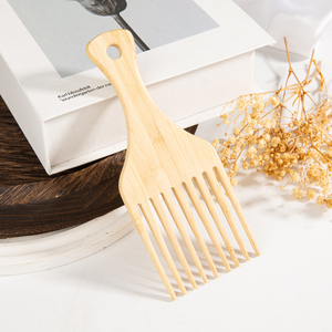 Peigne à cheveux <span class=keywords><strong>r</strong></span>étro à dents larges en bois de bambou, personnalisé avec un logo, écologique, fait à la main, pour salon de <span class=keywords><strong>coiffure</strong></span>, pour hommes, pour le soin des cheveux, pour le coiffage - Product Image 2