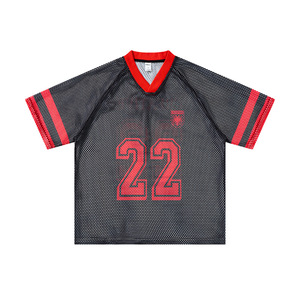 Camiseta Deportiva Retro Holgada de Malla Sólida para Hombre, Estilo Fútbol Americano, Novedad 2026, Casual, Unisex, de Poliéster Transpirable - Product Image 2