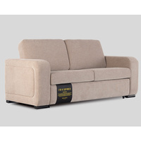 Sofá Cama Plegable Moderno con Tapicería de Lino y Estructura de Madera Sólida, con Almacenamiento, Ideal para Espacios Pequeños, Sala de Estar o Habitación de Invitados