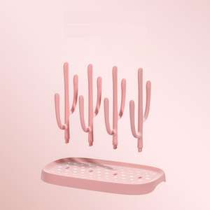 Porte-vaisselle élégant en métal noir-Organisateur de rangement de cuisine pour la vaisselle, la vaisselle et les brosses à bouteilles, conception peu encombrante - Product Image 3