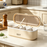 Étagère à épices moderne en plastique, organiseur de tiroir gain de place, boîte à assaisonnements de cuisine