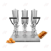 Meilleures ventes : Distributeur de garniture commercial pour pâtisserie, crème, confiture de fruits, beignets, 3 réservoirs, utilisation en boulangerie, en vente