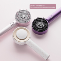 Brosse de massage du cuir chevelu électrique personnalisée en gros avec EMS, thérapie par lumière rouge, applicateur d'huile et peigne de croissance capillaire