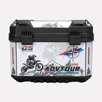 Boîte à bagages arrière universelle pour moto 45L, étanche, en ABS, pour le sport, le tourisme et les aventures, adaptable/upgrade
