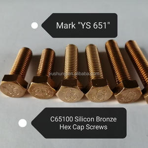 ברגי ברונזה יושונג C65100 C65500 ברונזה סיליקון עם ראש משושה, הברגות אימפריאליות 7/16unc ASME B18.2.1 - Product Image 6