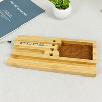 Support de chargeur USB en bambou, pour divers appareils, 4 ports, Base de chargement en bois, livraison gratuite