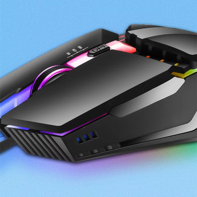 Colorful Glowing RGB Gaming Mouse LED Optical Ergonomic Design USB Wired Mouse Compatible with Laptop Desktops