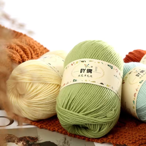 Nhà Máy Trực Tiếp Bán Buôn 100% Tinh Khiết Cừu Len Trung Bình Dày Tay Dệt Kim Áo Len Nhuộm Nhung Chủ Đề - Product Image 2