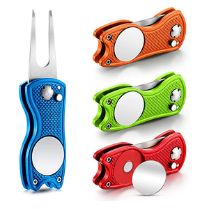 Promotional Gift Custom Logo Metal <b>Golf</b> Ball Marker Customized Soft Hard Enamel Winter <b>Golf</b> Durable Foldable Magnetic Divot Tool - Product Image 2