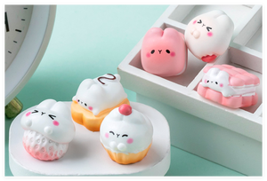 Juguetes de Comida de Resina 3D con Forma de Conejo, Galletas Sandwich, Cupcakes, Macarons, Galletas de Mantequilla, Algodón de Azúcar, Fresas con Crema para Niños - Product Image 6