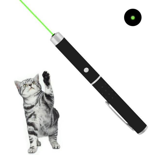 Interactive Activation Cat Laser Toy 532nm Green Laser Pointer Funny Training Exercise Pet Interactive Teaser Toy Indoor Kitten