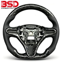 Volant personnalisé pour Honda Civic 8ème génération, peut être forgé en fibre de carbone ou fabriqué en cuir pleine fleur