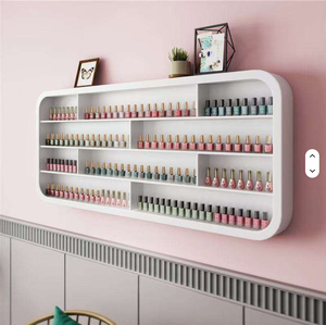 Estante Moderno para Exhibición de Arte de Uñas, Estante de Almacenamiento de Cosméticos Montado en la Pared con Luz - Product Image 1