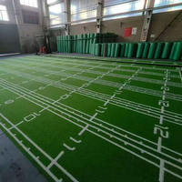 Revêtement de sol en gazon synthétique pour salle de sport intérieure, personnalisé, écologique, piste de luge, tapis en gazon synthétique souple, imperméable, pour sports en salle