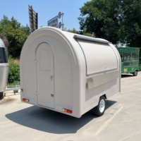 Remorque alimentaire mobile multifonctionnelle, chariot à beignets et charcuterie, camion de restauration pour nuggets, congélateur, portes françaises, glaces, bonbons, en acier inoxydable