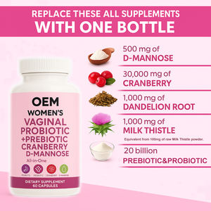 OEM 개인 라벨 여성의 질 프로 바이오 틱 프리 바이오 틱 크랜베리 D-ManNose 캡슐 - Product Image 4