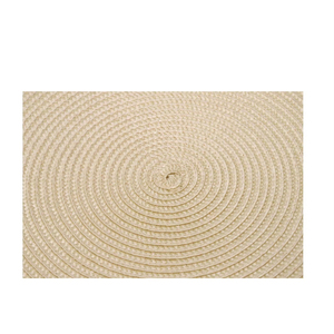 Asian Zen Style Handmade Woven Round Fringe Placemats 32cm Eco Friendly PP <b>Plastic</b> 1cm Thick Yichuan Brand <b>Table</b> <b>Mats</b> EM38 Woven - Product Image 3
