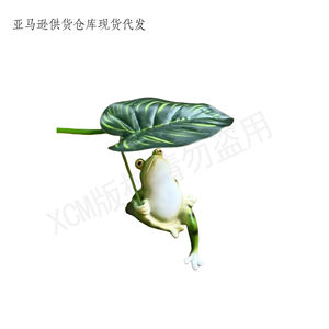 Encantador Rana <span class=keywords><strong>de</strong></span> Poliresina Personalizada Sosteniendo una Hoja como Paraguas, Divertido Adorno <span class=keywords><strong>de</strong></span> Jardín. Decoración Ideal <span class=keywords><strong>de</strong></span> Primavera para Jardín o Porche - Product Image 3