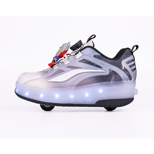 Chaussures à roulettes lumineuses pour enfants avec roues LED, empeigne en mesh, semelle extérieure en TPU, semelle intermédiaire en EVA pour garçons et filles - Product Image 5