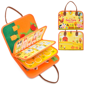 Papan Aktivitas Sensorik Edukatif untuk Anak, Latihan Motorik Halus, Terapi ADHD & Autisme, Bahan Felt, Grosir & Custom - Product Image 2