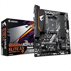 Carte mère <span class=keywords><strong>GIGABYTE</strong></span> B550M <span class=keywords><strong>AORUS</strong></span> Elite AX (rév. 1.3) AM4 MATX compatible avec les processeurs 5000/4000/3000, DDR4 128 Go, alimentation <span class=keywords><strong>5</strong></span>+3 - Product Image 1