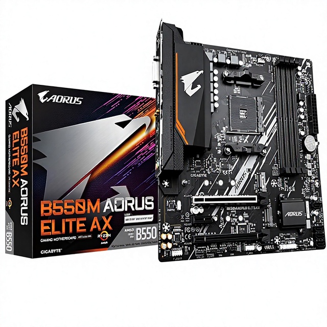 GIGABYTE B550M AORUS Elite AX (rev 1.3) AM4 MATX Motherboard Supports for 5000/4000/3000 Processors DDR4 128GB 5+3 Power