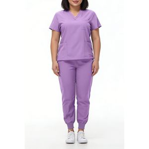 Ensemble de blouses médicales pour femmes et hommes, uniforme médical avec options multicolores, ensemble 2 pièces, logo personnalisé, infirmière unisexe, Sehe Fashion - Product Image 3