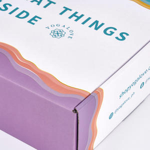 Boîte d'emballage en carton ondulé carré extra-résistant, double face, colorée, livraison rapide, boîtes pour vêtements, boîtes pliables pour sous-vêtements - Product Image 2