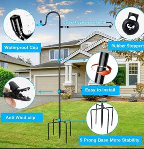 Chất Lượng Cao Thương Mại Tùy Chỉnh Bền Chống Phai Chống Ăn Mòn Thép Sân Mặt Đất Spike Cực Cho Nhà Vườn Cờ - Product Image 2