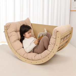 मोंटेसरी बच्चे बहु-कार्यात्मक लकड़ी की चढ़ाई फ्रेम सहित बहु-कार्यात्मक लकड़ी की चढ़ाई फ्रेम सेट - Product Image 3