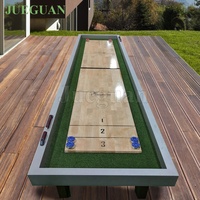 Ensemble complet de haute qualité 9ft 12ft 14ft 16ft table de jeu de palets en bois massif curling table de palets économique avec sol de haute qualité