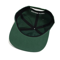 Chapeau non structuré vert à 5 panneaux Voile perlée Logo brodé en coton Chapeaux de surf en plein air pour hommes et femmes