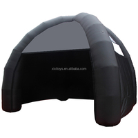 Tienda de araña inflable negra de tela Ripstop para exteriores para publicidad de productos inflables y tienda Gazebo