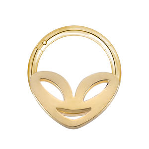 Poennis แหวนปิดจมูกรูปหัวกะโหลก, แหวนติดผนังปิดจมูกทำจากเพทายประกายเพชร9เม็ด - Product Image 6