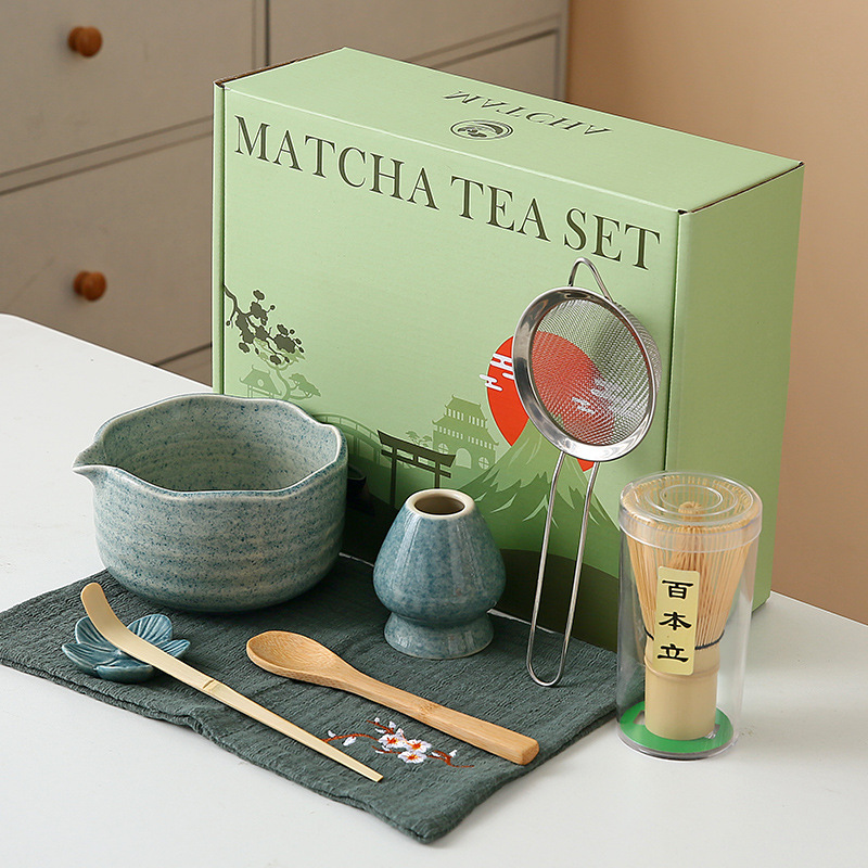 Juego de Matcha Azul Pavo Real