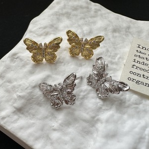 Pendientes de Plata de Ley S925 con Diseño de Mariposa y Flor de Primavera/Verano, Estilo Medieval, Lujo Ligero, Diseño de Nicho, Simple, Dulce, con Circonita Colgante, a la Moda - Product Image 5