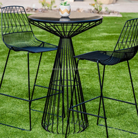 Vente en gros chaise de bar d'extérieur en fil de fer chaise haute en métal chaise moderne en fil de fer tabourets de bar en acier moins cher à vendre