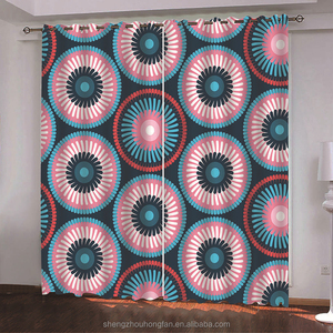 Blackout Curtains Printed Design Thermal Insulated Curtains Geometric Modern Grommet Window <strong>Drapes</strong> for <strong>Bedrooms</strong> or Living Rooms - Product Image 1