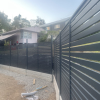 Ensemble de portail coulissant automatique de luxe en alliage d'aluminium, écologique et durable, système de portail de jardin en métal 6x6 pieds, électrique, naturel