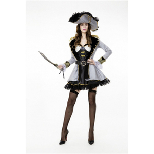 Costumes de cosplay de pirate de carnaval de haute qualité pour femmes adultes sexy et amusantes, Miss Jack Captain - Product Image 1