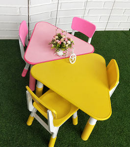 Meubles de crèche pour bébé Moetry <span class=keywords><strong>pas</strong></span> chers, table triangulaire en bois pour centre de garde d'enfants - Product Image 6