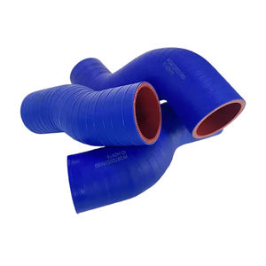 Tuyau en silicone automobile résistant aux hautes températures à coupe personnalisée manchon extérieur bleu intérieur rouge JUYAO modèle 1119123A0-3K660 - Product Image 2