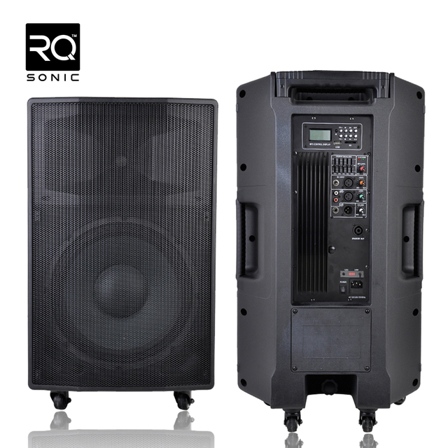 RQSONIC CMGT12AUX 12 Inch 100W Battery Powered Rechargeable Trolley Amplified Active Floor Speakers