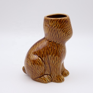 Tùy chỉnh bán buôn cao cấp handmade động vật có hình dạng Cocktail rượu bia kính gốm thỏ Thỏ Bunny Tiki Mug - Product Image 3