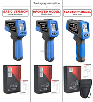 Termometer Oven Digital, pengukur suhu makanan industri Pyrometer daging inframerah