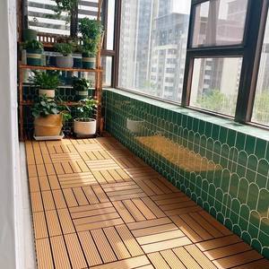 Dalles de terrasse en composite bois-plastique WPC à emboîter pour jardin, patio, balcon et terrasse extérieure - Product Image 2