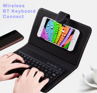 Étui universel en cuir PU à rabat avec clavier pour tablette Android, iPad, Samsung 7-8 pouces avec support – Prix de gros